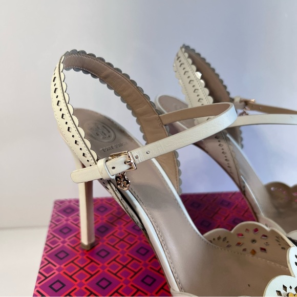 Tory Burch Heels Marguerite Nappa Ivory 9.5 - Used - Picture 16 of 16
